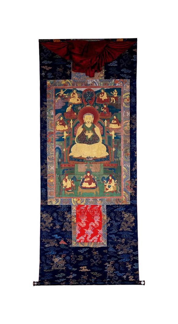 中古陶16世紀(jì) 扎巴堅(jiān)贊唐卡