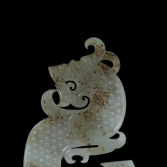 春和美術(shù)漢代   白玉龍紋佩一對