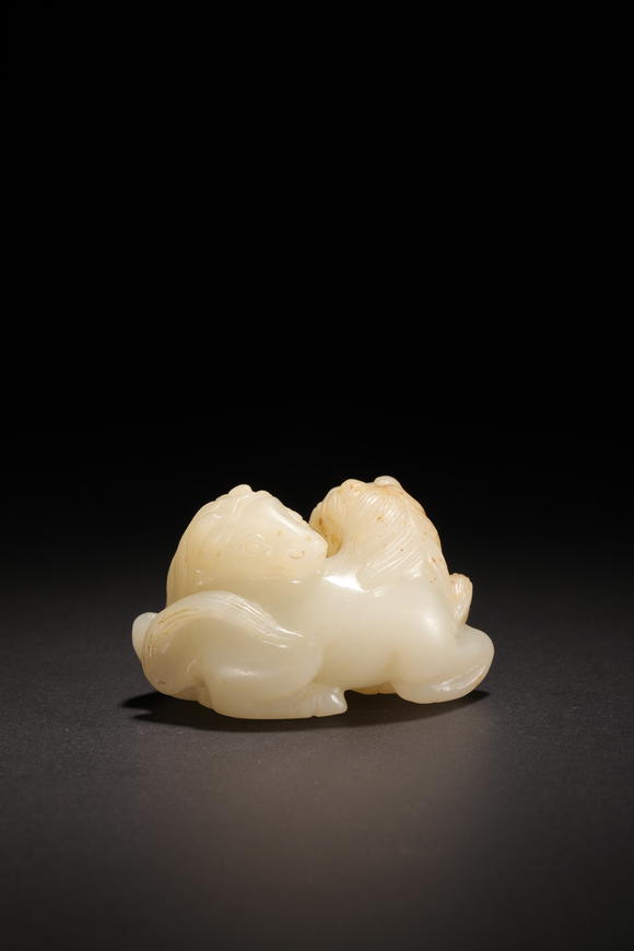 春和美術(shù)清代 和田白玉雙馬