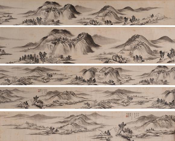 華岳國際蕭謙中  山水手卷