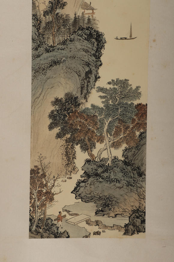 華岳國際溥儒  山水四屏