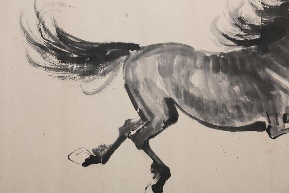 萬(wàn)領(lǐng)國(guó)際徐悲鴻    著錄于《中國(guó)書畫名家作品展》P68  奔馬