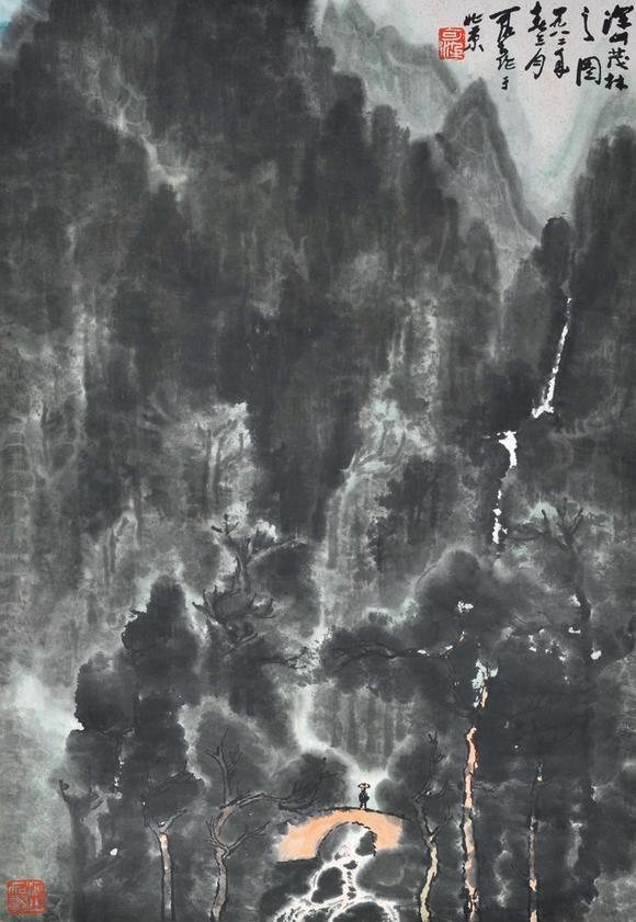  中佳信拍賣(mài)李可染 深山茂林