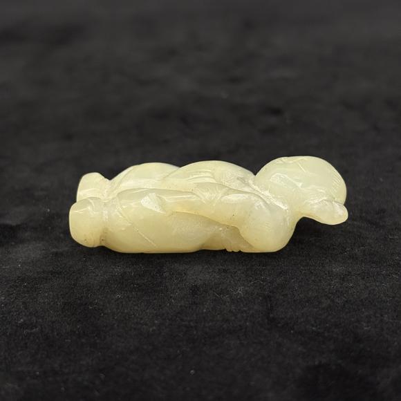 南京十竹齋白玉雕人物掛件兩件