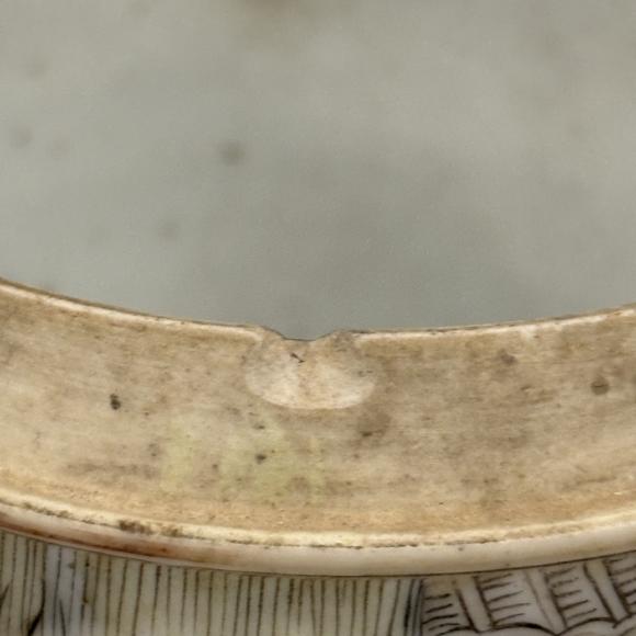 南京十竹齋粉彩人物紋蓋缸兩件