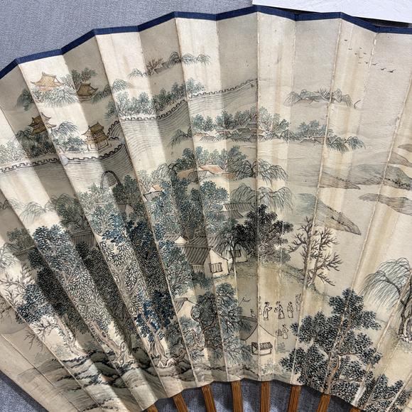 南京十竹齋秦淦 山水 書法