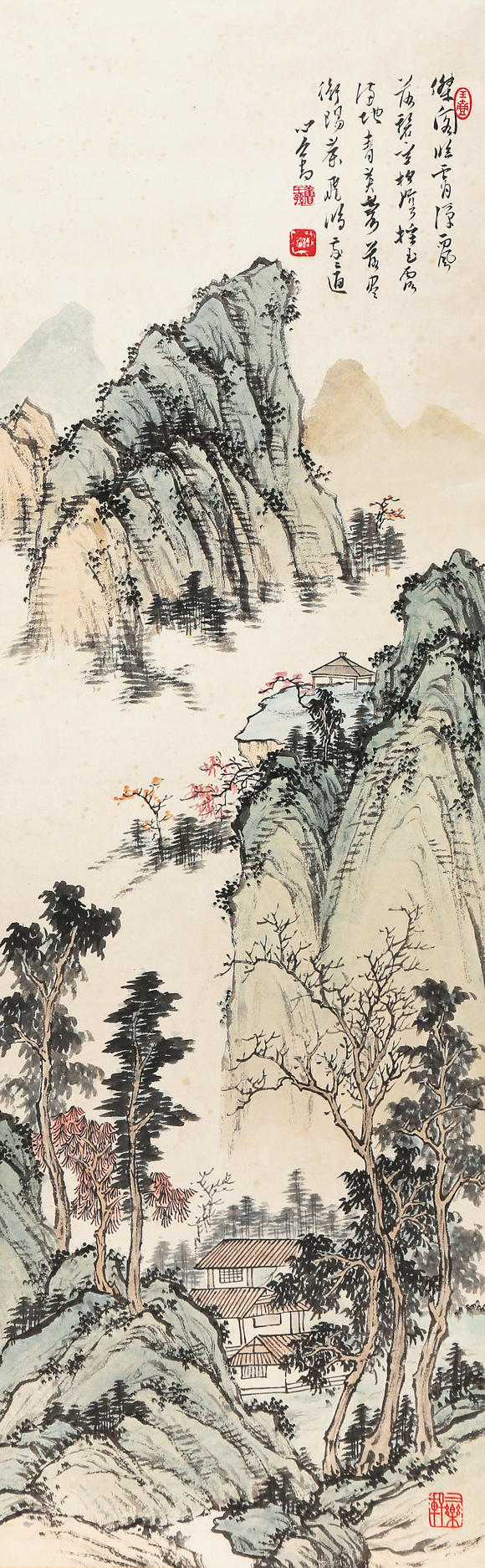 萬領(lǐng)國際溥儒  山居圖