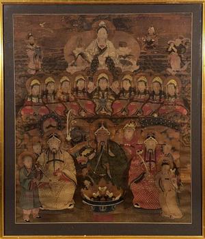清或早期 佛畫 額