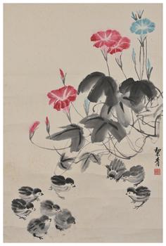胡潔青 雛鷄圖