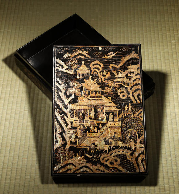 三杉美術(shù)|三杉美術(shù)2026年荷風(fēng)拾珍藝術(shù)品拍賣會(huì)明 大漆嵌螺鈿樓閣人物盒