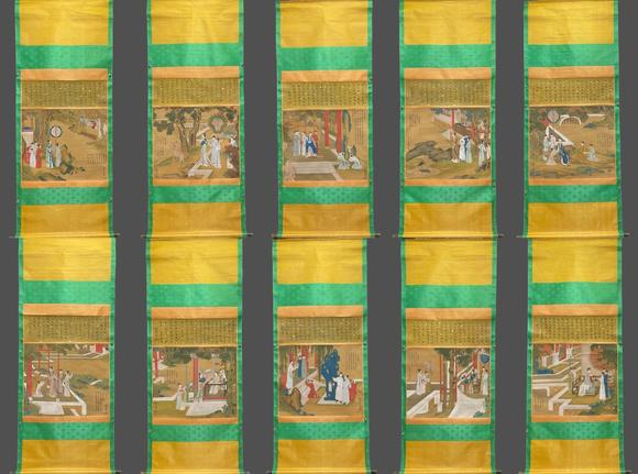 蘭亭古美術(shù)オークション|蘭亭古美術(shù)オークション會(huì)社夏日拍賣會(huì)焦秉貞 歷代賢后故事圖 立軸絹本設(shè)色
