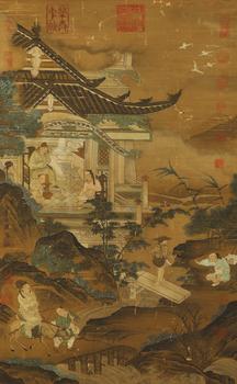 李公麟 宋 人物 絹本