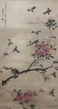 沈銓 花鳥(niǎo) 立軸紙本