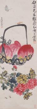 齊白石、王雪濤 菊壽草蟲