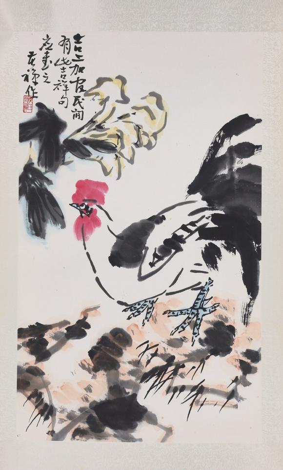 東京共成拍賣李苦禪 大吉圖