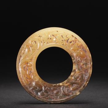 古玉螭龍紋環(huán)