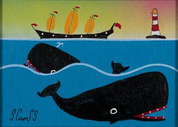 Lot 531 *  STEPHEN CAMPS (B.1957) Cheerful whales playing