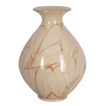 Herman A. Kahler, Danish Very large scraffito 'Leaf' vase