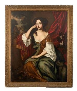 Lot 144 CIRCLE OF PETER LELY (1618-1680) Portrait of a lady, possibly Louise de Kérouaille