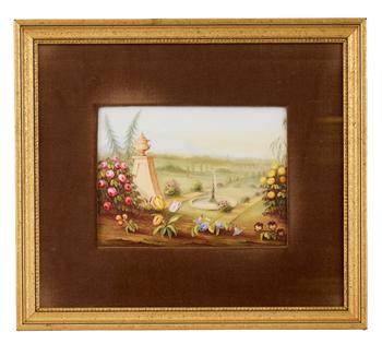 Lot 27 A GROUP OF THREE ENGLISH PORCELAIN PLAQUES