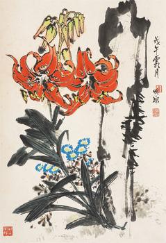 郭怡孮（b.1940） 幽石佳卉