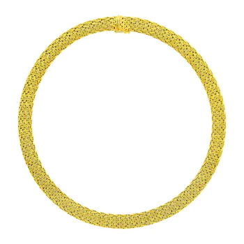 Braided Gold Mesh Necklace