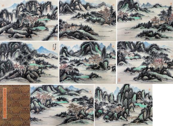 東京蕓術(shù)黃賓虹 山水 八開冊頁