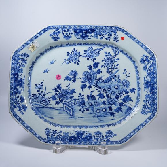 弘楊株式會(huì)社|弘楊美術(shù)8月オークション第1回青花洞石花鳥紋盤