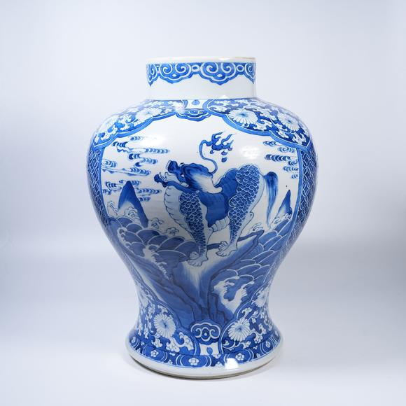 弘楊株式會(huì)社|弘楊美術(shù)8月オークション第1回青花瑞獸紋罐