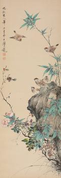 竹雀圖
