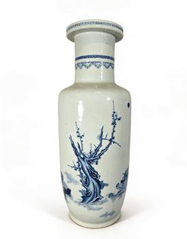 清康熙 青花人物故事圖棒槌瓶