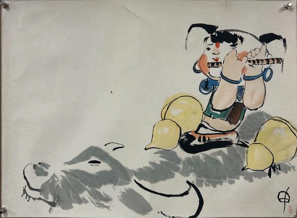 古河會(huì)|26年8月堺川會(huì)美術(shù)オークション謝申 牧童