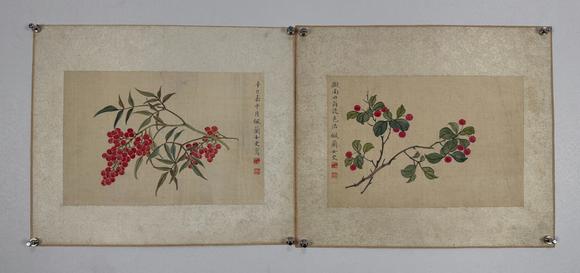 東京新日本|東京新日本拍賣第93回現(xiàn)場暨第75回網(wǎng)絡(luò)同步拍賣佩蘭 花卉二幀 絹本鏡片