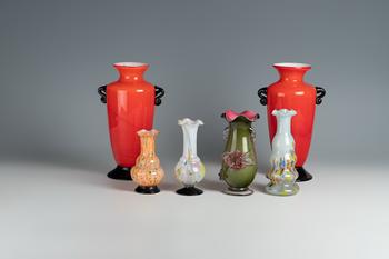 日治時期 玻璃花器 共6件