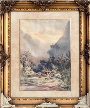 藍(lán)蔭鼎〈臺灣風(fēng)景〉鏡框