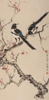雙喜圖[原裝裱]