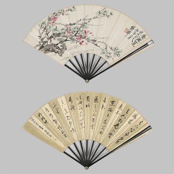 梅花·書法成扇