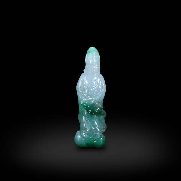 鐮倉美術(shù)清 翡翠雕觀音菩薩像