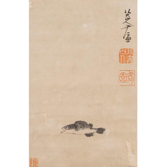 鐮倉美術|藝術品拍賣會（第十三回)八大山人  魚