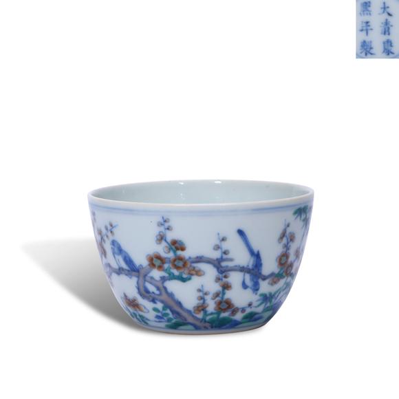 鐮倉美術(shù)清康熙 鬥彩四喜登梅圖臥足杯