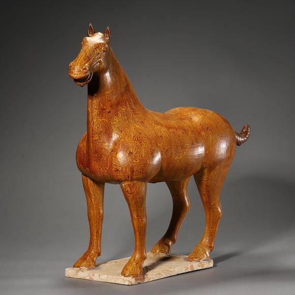鐮倉美術(shù)明以前 絞胎陶馬