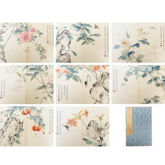 鐮倉美術(shù)林徽因 花卉冊頁八開