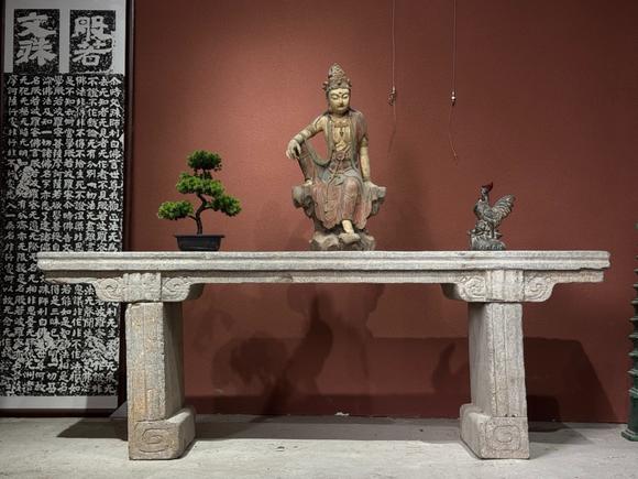 東京蕓術(shù)|關(guān)西古藏—薈萃雜項(xiàng)專(zhuān)場(chǎng)明代～青石條案【供案】平頭案。