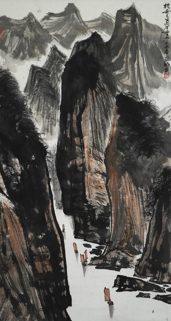 珠穆朗瑪亞明 山水