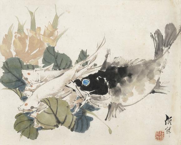 上氏拍賣任伯年 有魚