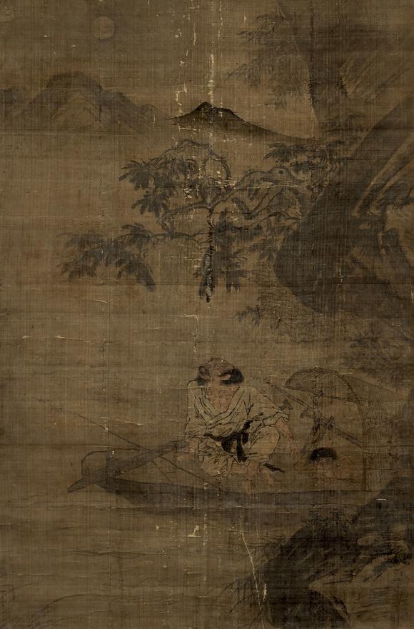 上氏拍賣陳子和（傳） 漁夫觀月