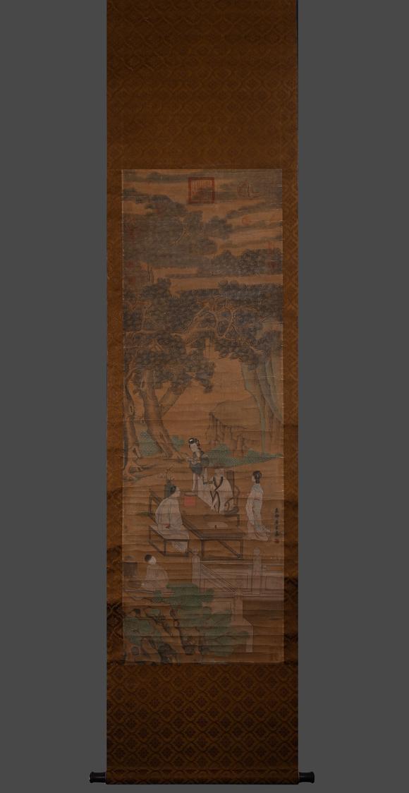 日本勝美商事株式會(huì)社唐寅人物立軸