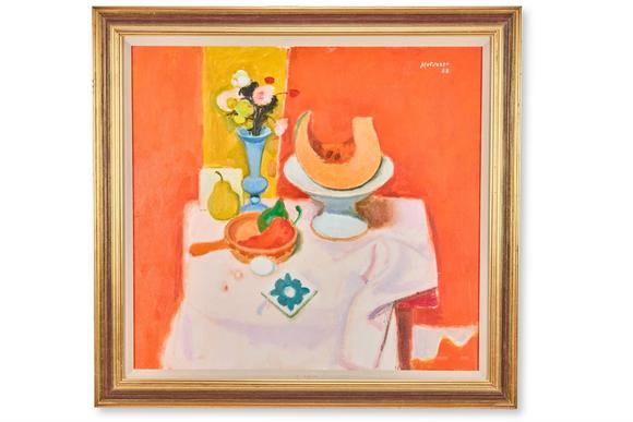 Dreweattsλ ALBERTO MORROCCO (BRITISH 1917-1998), STILL LIFE WITH PUMPKIN AND PEPERONI