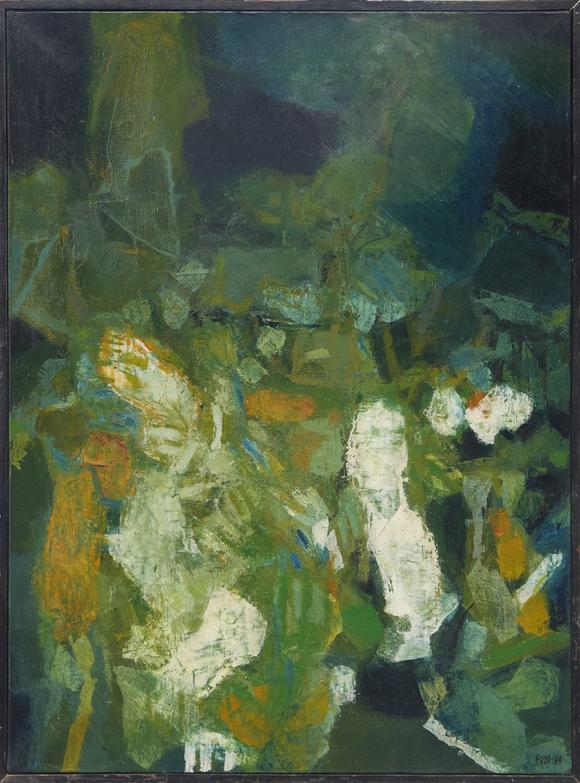 RoseberysS.H. Raza (Indian 1922-2016),

Sous-Bois, 1964;

oil on canvas,