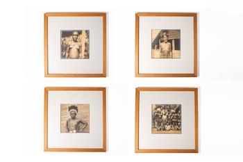 Ca. 20th century AD. 
A set of four framed photographs by the Polish photographer Casimir Zagours